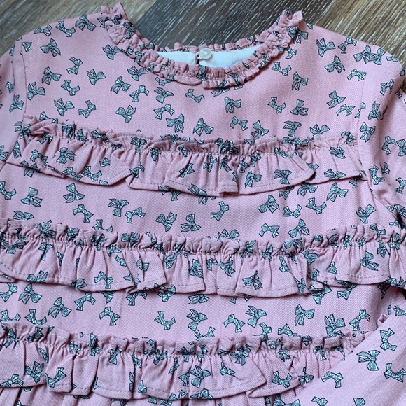 Mayoral girls dress with black bows size 6 - Picture 2 of 4